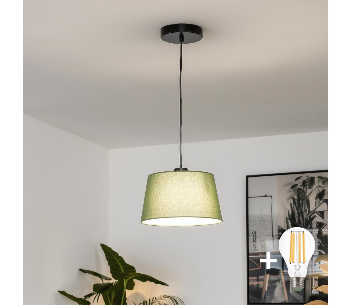 Brilagi - LED luster na lanku CERIA 1xE27/40W/230V pr. 25 cm zelený BG3987+EG781034