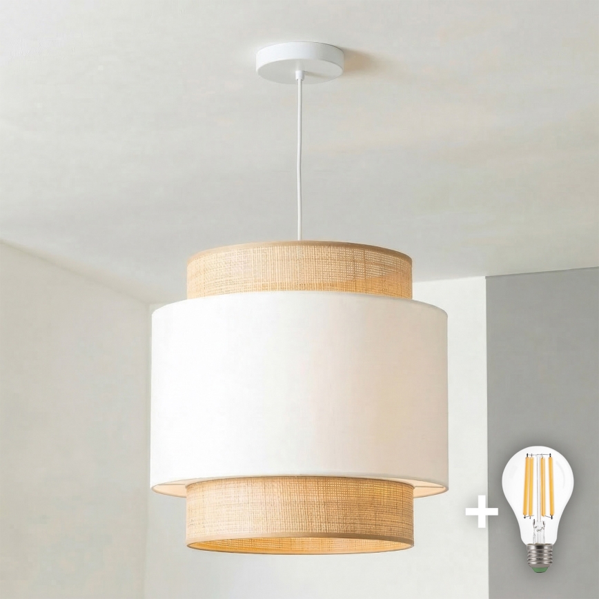 Brilagi - LED luster na lanku CERIA 1xE27/40W/230V pr. 30 cm béžová/biela