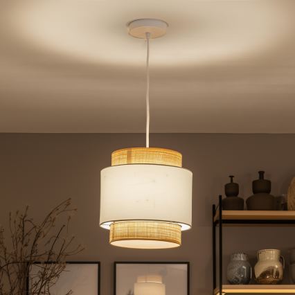 Brilagi - LED luster na lanku CERIA 1xE27/40W/230V pr. 30 cm béžová/biela
