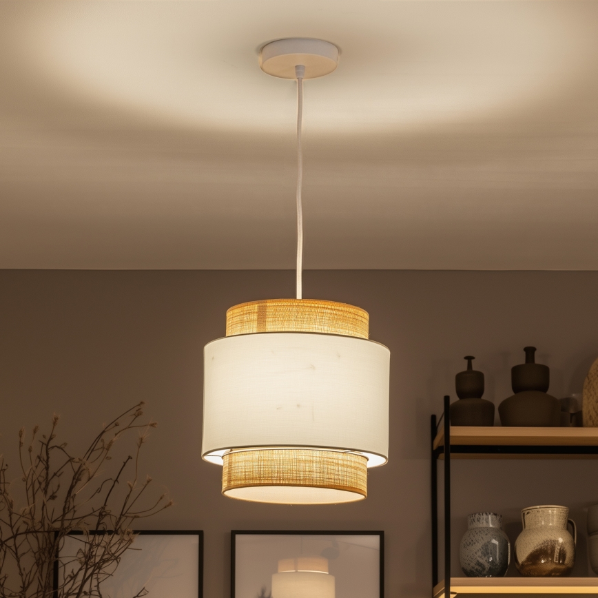 Brilagi - LED luster na lanku CERIA 1xE27/40W/230V pr. 30 cm béžová/biela