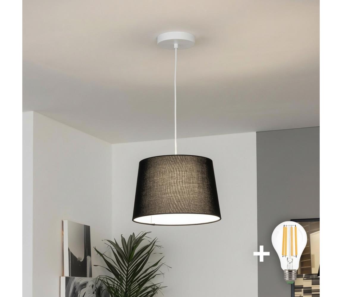 Brilagi - LED luster na lanku CERIA 1xE27/40W/230V pr. 30 cm čierny EG300171+EG781038