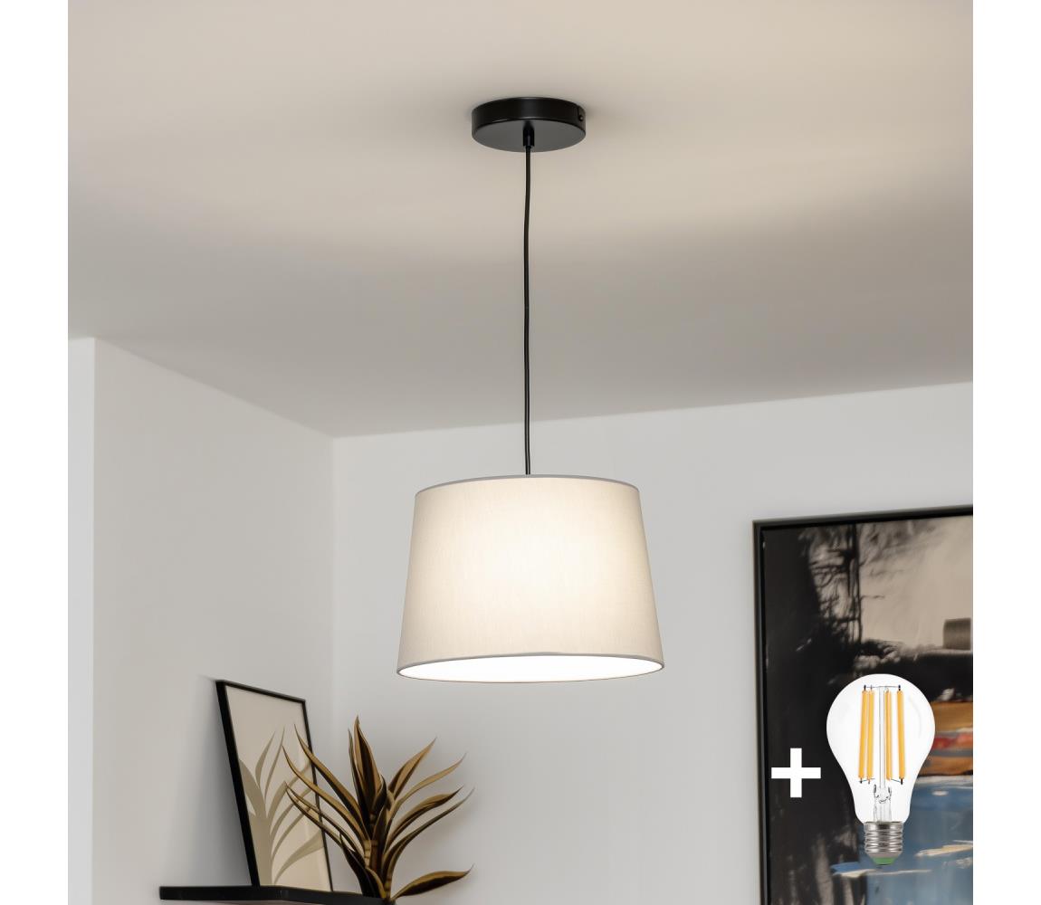 Brilagi - LED luster na lanku CERIA, 1xE27/40W/230V, pr. 30 cm, šedý BG3987+EG781036