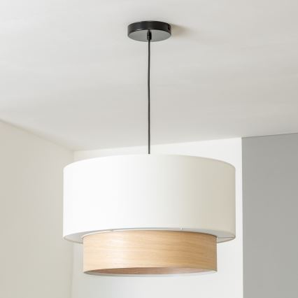 Brilagi - LED luster na lanku CERIA 1xE27/40W/230V pr. 50 cm biela/béžová