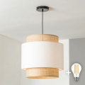 Brilagi - LED luster na lanku CERIA 1xE27/40W/230V priemer 30 cm čierna/béžová/biela