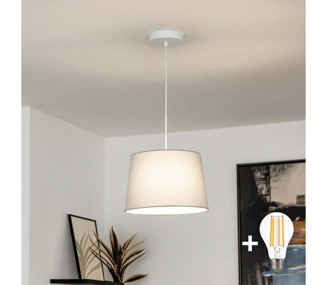 Brilagi - LED luster na lanku CERIA 1xE27/40W/230V, priemer 30 cm, sivý EG300171+EG781036