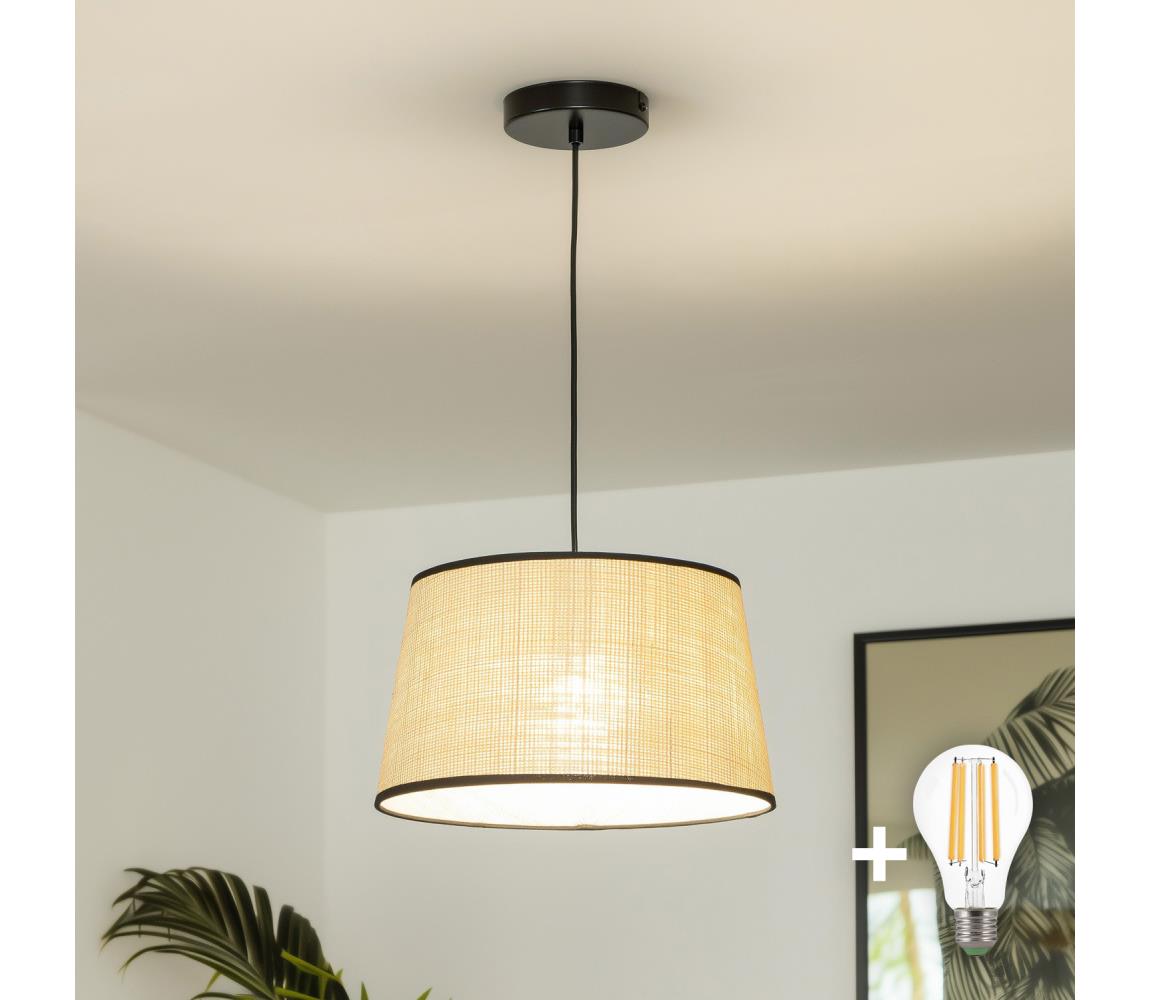 Brilagi - LED luster na lanku CERIA 1xE27/40W/230V, priemer 35 cm, béžový BG3987+EG781083