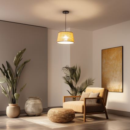 Brilagi - LED luster na lanku CERIA 1xE27/40W/230V, priemer 35 cm, béžový