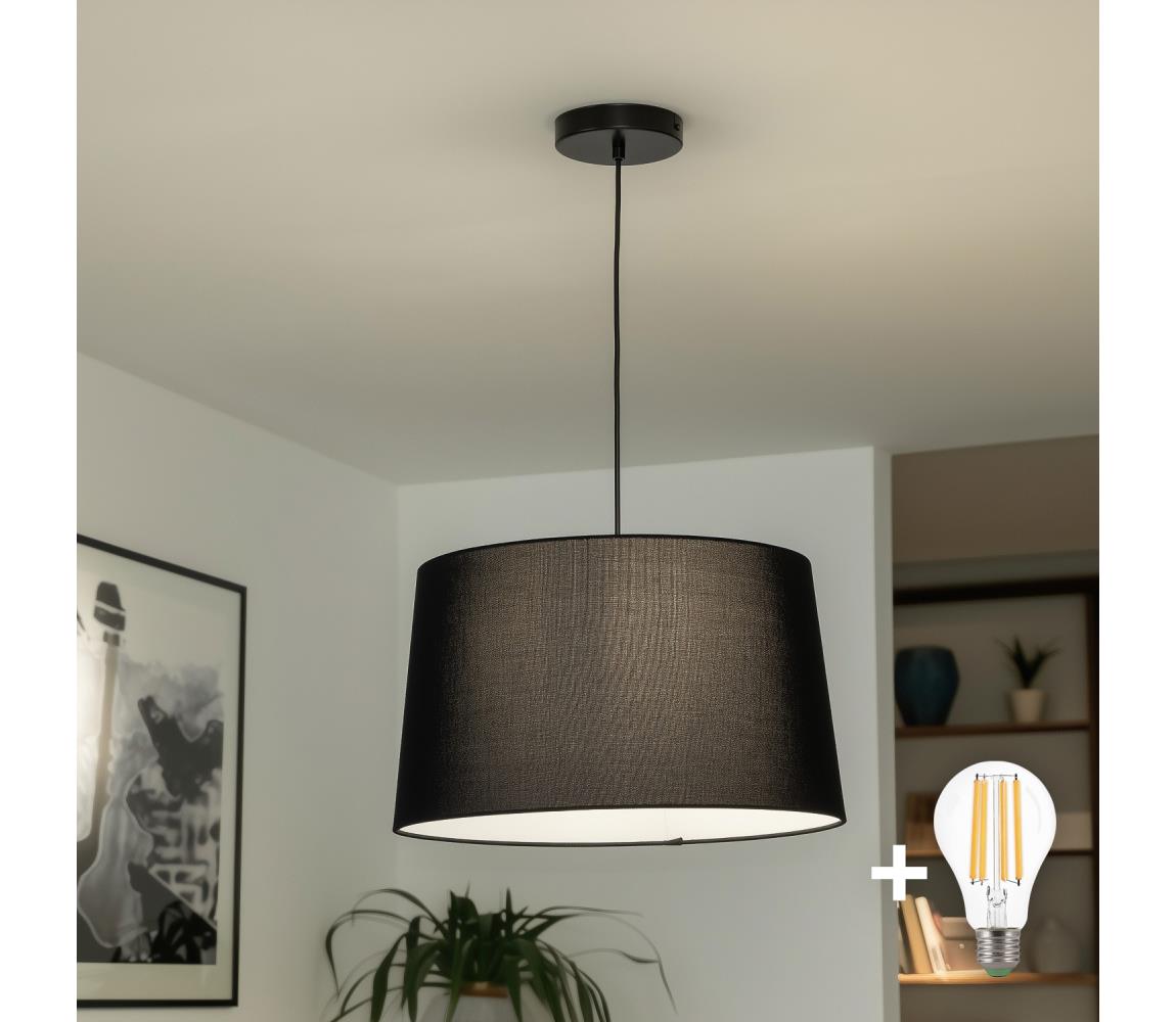 Brilagi - LED luster na lanku CERIA 1xE27/40W/230V, priemer 45 cm, čierny BG3987+EG781044