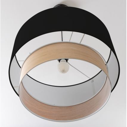 Brilagi - LED luster na lanku CERIA 1xE27/40W/230V priemer 50 cm čierna/béžová