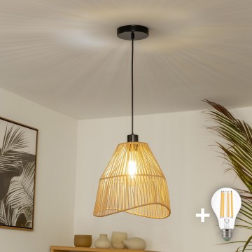 Brilagi - LED luster na lanku CERIA BOHO 1xE27/40W/230V pr. 30 cm hnedá