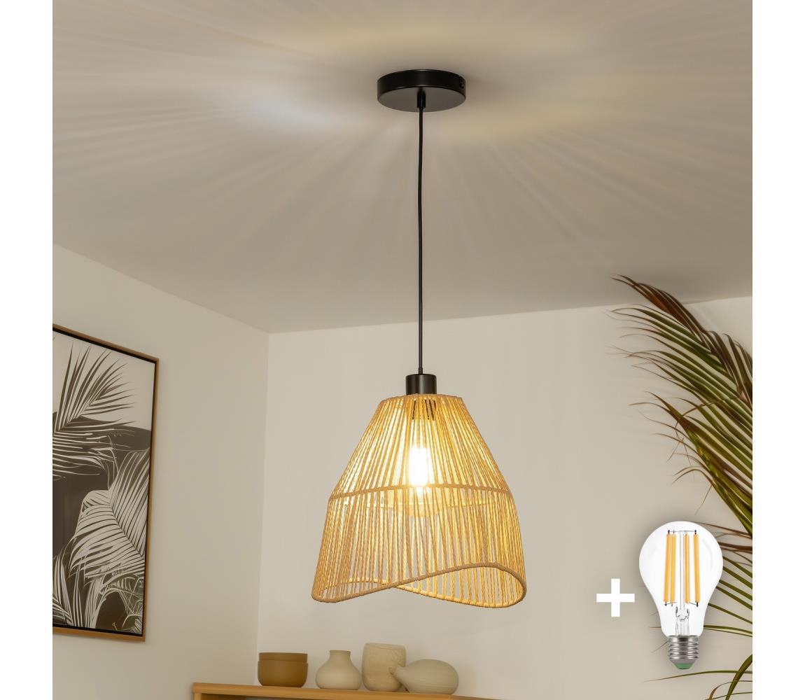 Brilagi - LED luster na lanku CERIA BOHO 1xE27/40W/230V pr. 30 cm hnedá BG3987+EG781101
