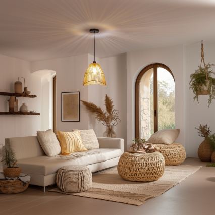 Brilagi - LED luster na lanku CERIA BOHO 1xE27/40W/230V pr. 30 cm hnedá