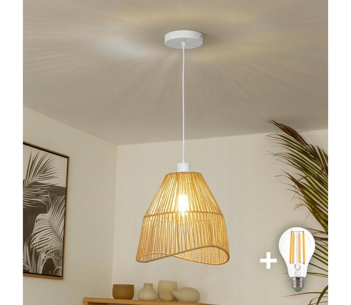 Brilagi - LED luster na lanku CERIA BOHO 1xE27/40W/230V pr. 30 cm hnedá EG300171+EG781101