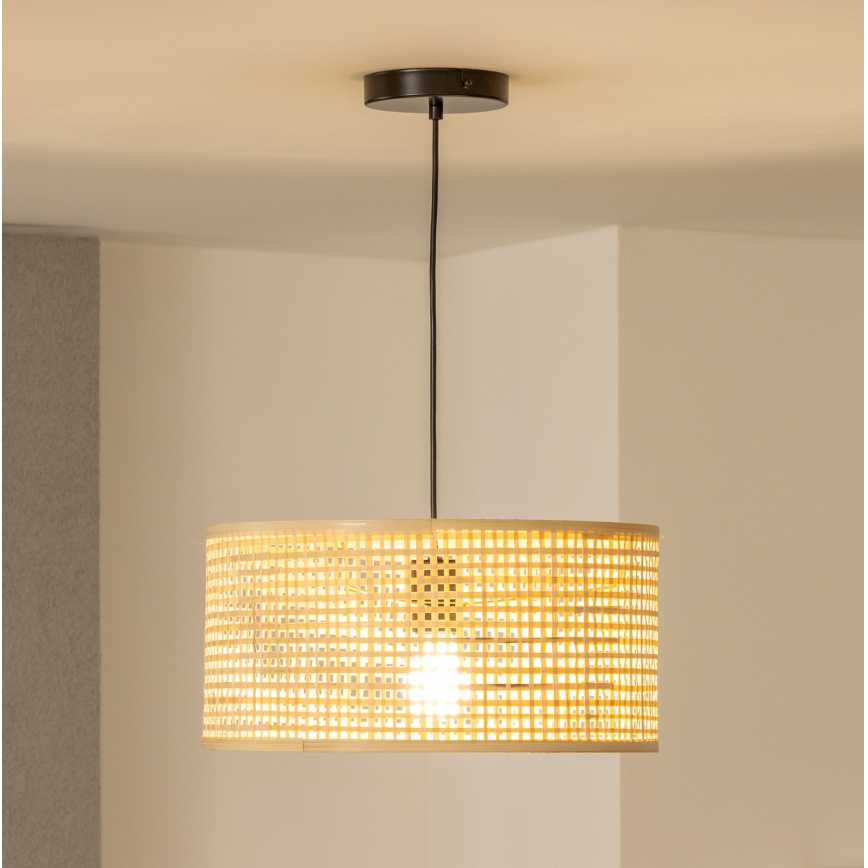 Brilagi - LED luster na lanku CERIA BOHO 1xE27/40W/230V pr. 40 cm bambus