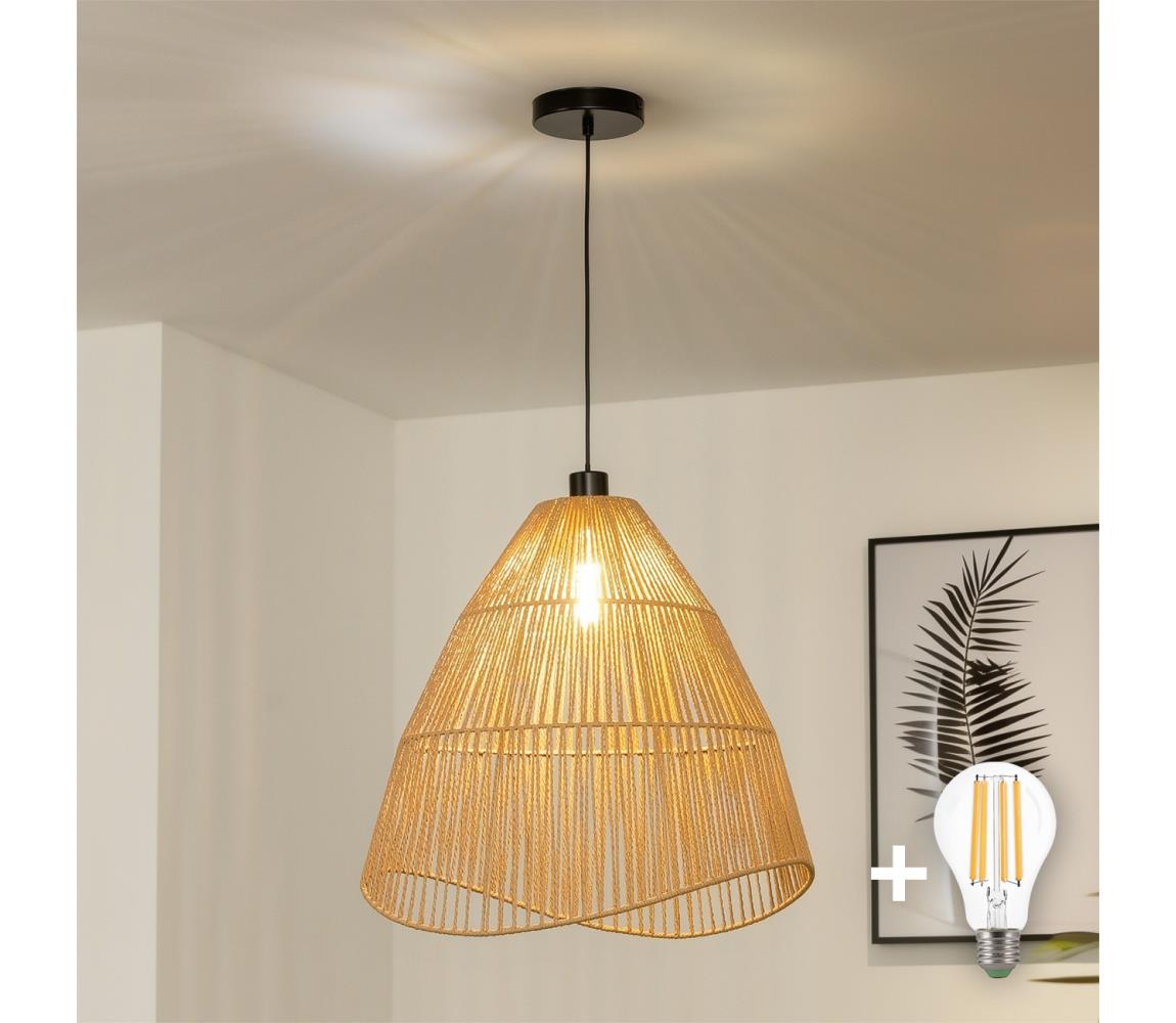 Brilagi - LED luster na lanku CERIA BOHO 1xE27/40W/230V pr. 50 cm hnedá BG3987+EG781102