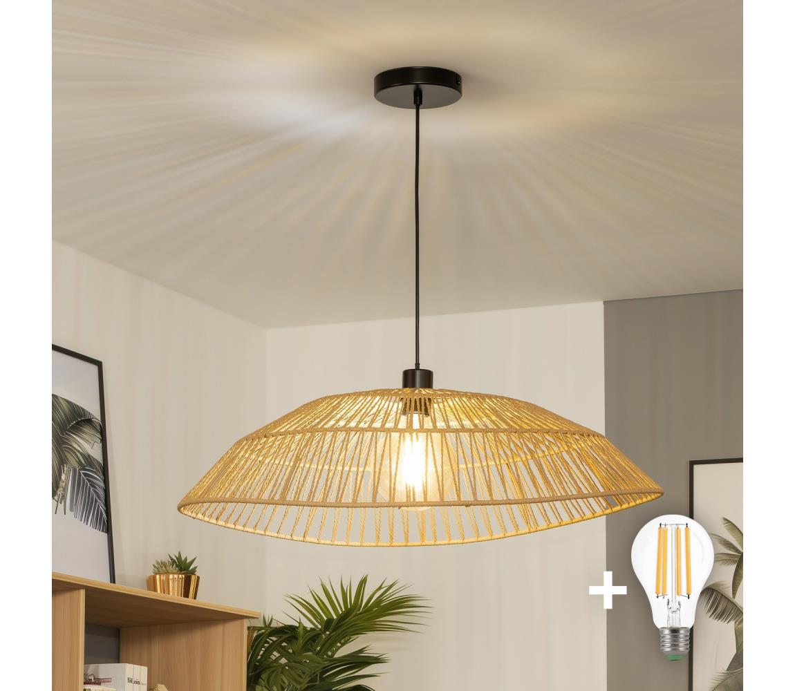 Brilagi - LED luster na lanku CERIA BOHO 1xE27/40W/230V pr. 70 cm hnedá BG3987+EG781098