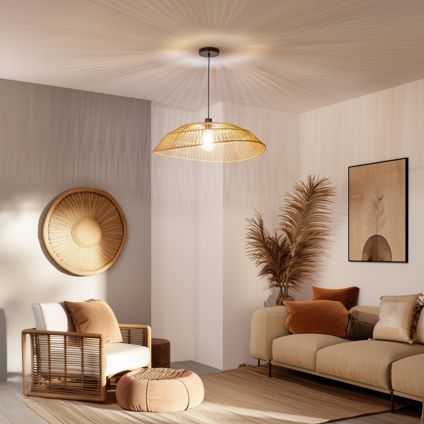 Brilagi - LED luster na lanku CERIA BOHO 1xE27/40W/230V pr. 70 cm hnedá