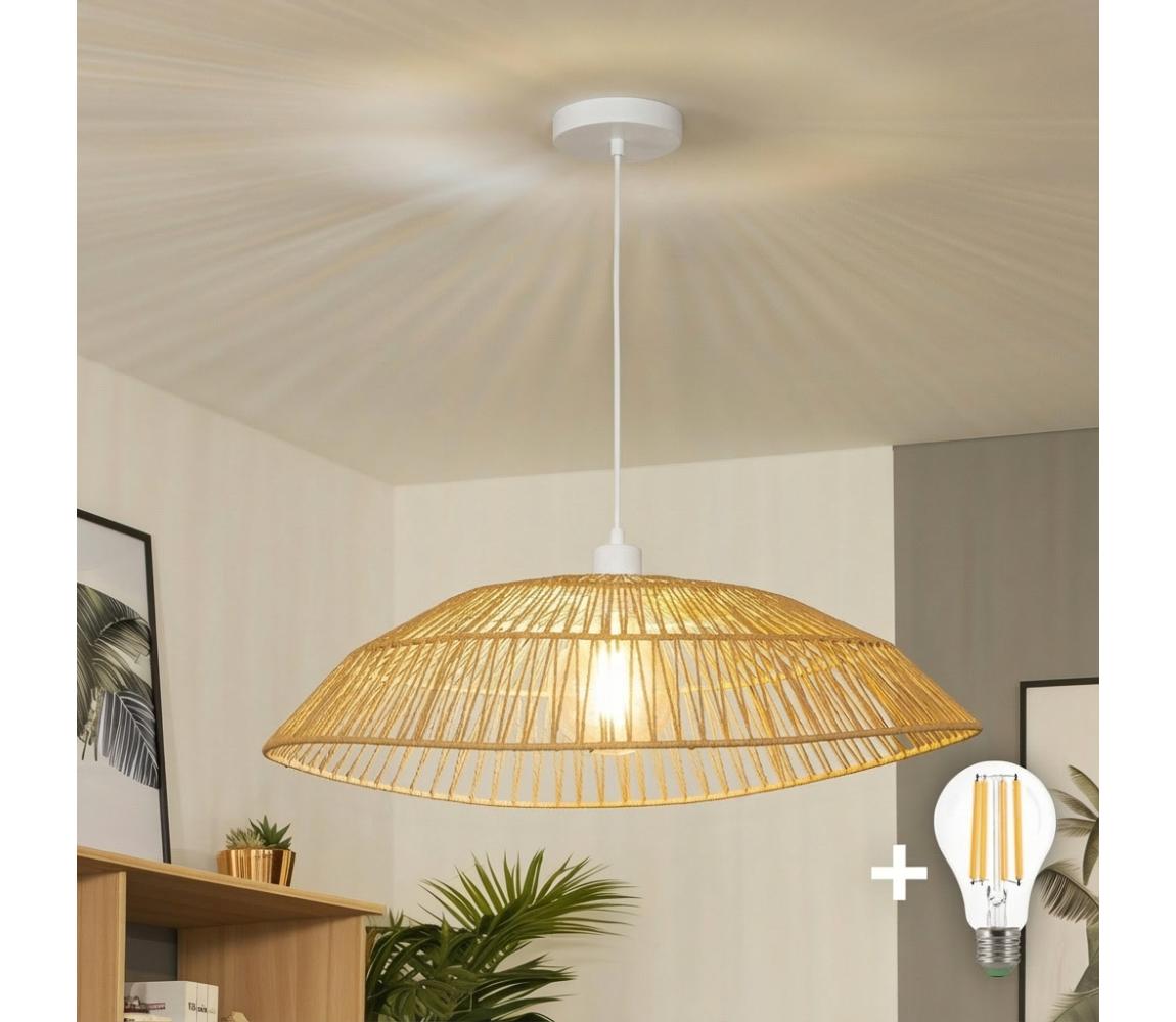 Brilagi - LED luster na lanku CERIA BOHO 1xE27/40W/230V pr. 70 cm hnedá EG300171+EG781098
