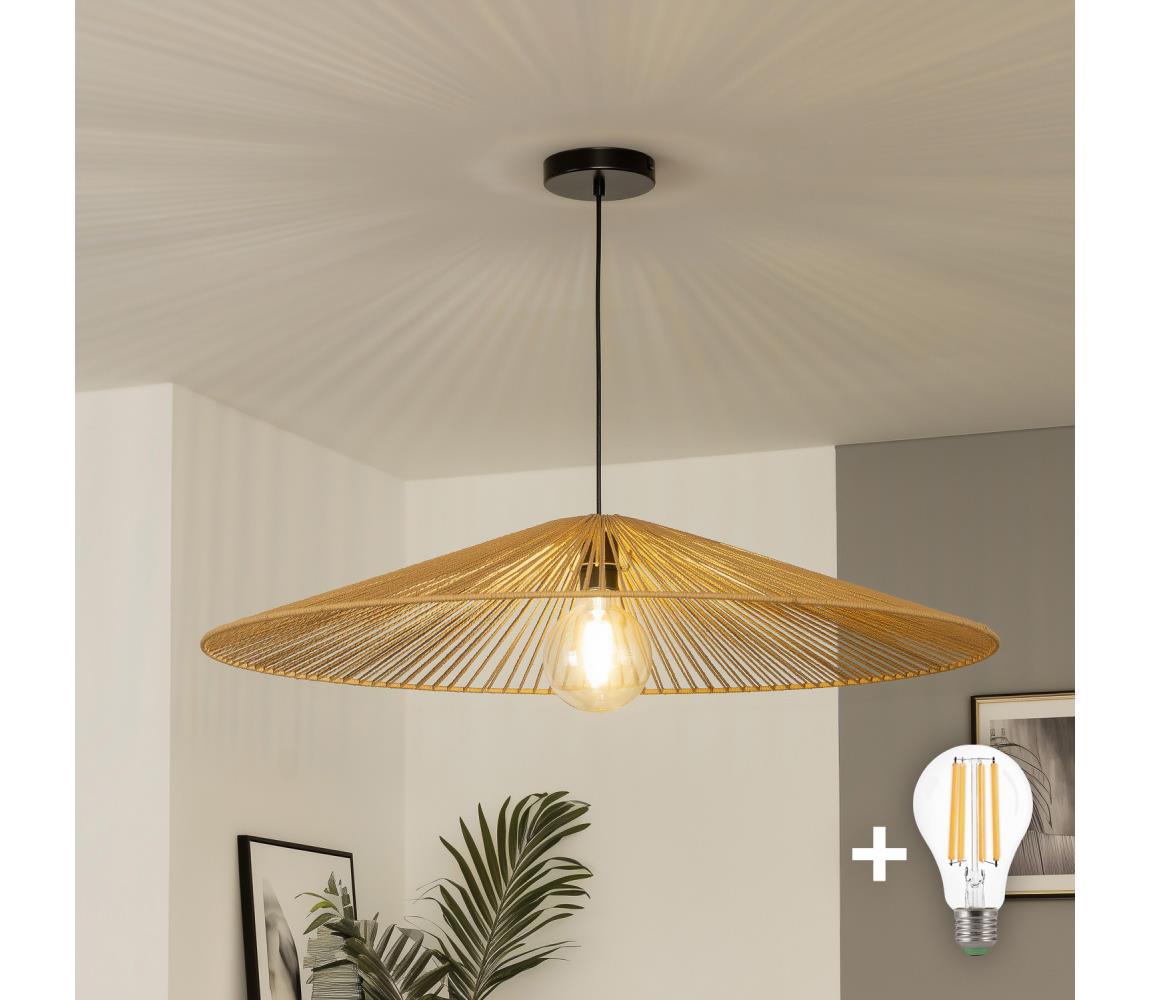 Brilagi - LED luster na lanku CERIA BOHO 1xE27/40W/230V pr. 90 cm hnedý BG3987+EG781109