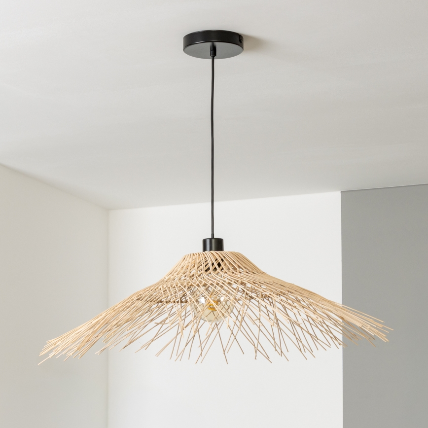 Brilagi - LED luster na lanku CERIA BOHO 1xE27/40W/230V priemer 100 cm bambus