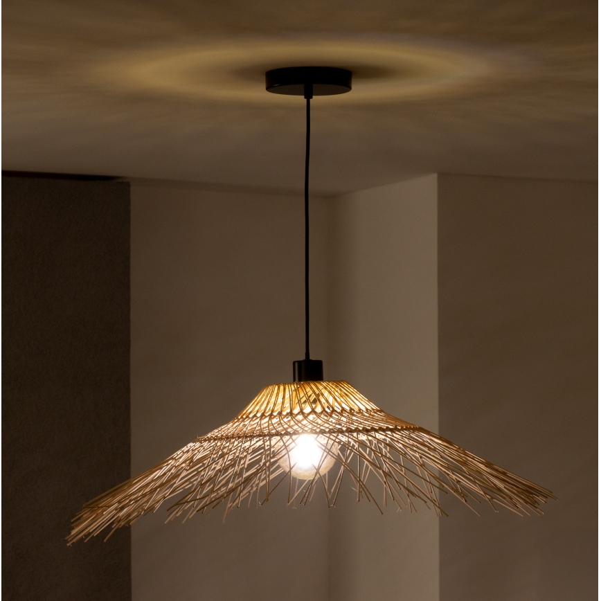 Brilagi - LED luster na lanku CERIA BOHO 1xE27/40W/230V priemer 100 cm bambus