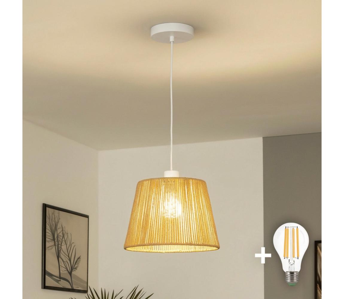 Brilagi - LED luster na lanku CERIA BOHO 1xE27/40W/230V priemer 28 cm hnedý EG300171+EG781111