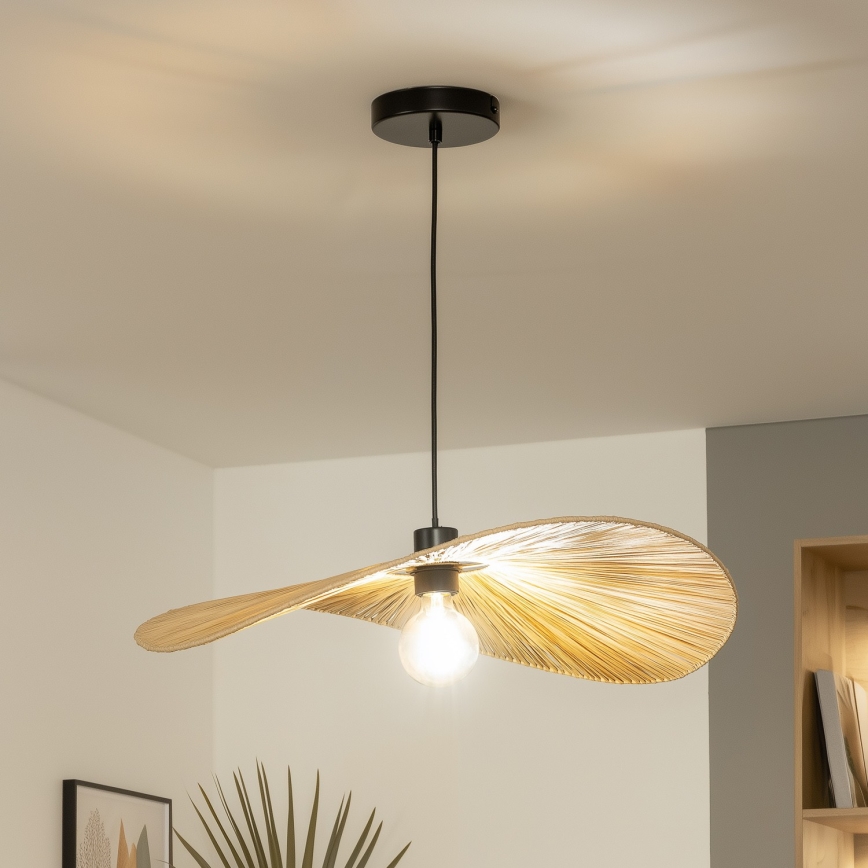 Brilagi - LED luster na lanku CERIA BOHO 1xE27/40W/230V, priemer 60 cm, rafia