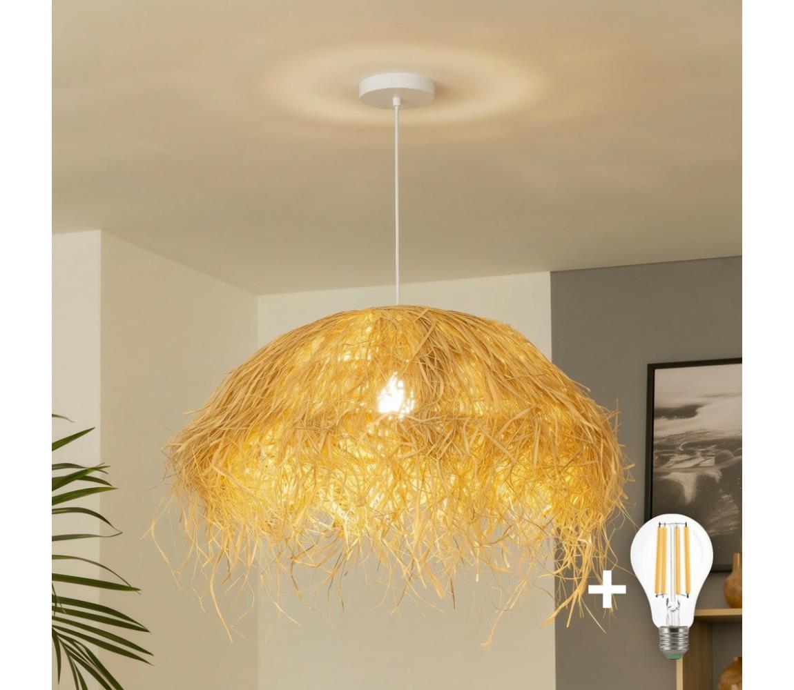 Brilagi - LED luster na lanku CERIA BOHO 1xE27/40W/230V, priemer 60 cm, z rafie EG300171+EG781149