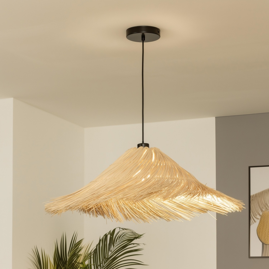 Brilagi - LED luster na lanku CERIA BOHO 1xE27/40W/230V priemer 70 cm ratan