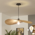 Brilagi - LED luster na lanku CERIA BOHO 1xE27/40W/230V, priemer 80 cm, rafia