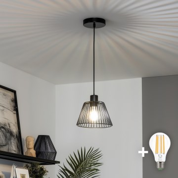 Brilagi - LED luster na lanku CERIA WIRE 1xE27/40W/230V priemer 21 cm čierny