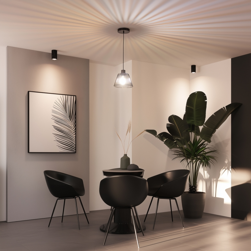 Brilagi - LED luster na lanku CERIA WIRE 1xE27/40W/230V priemer 21 cm čierny