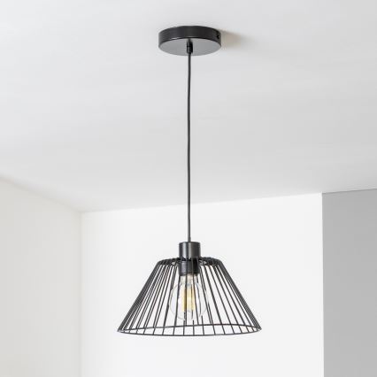 Brilagi - LED luster na lanku CERIA WIRE 1xE27/40W/230V priemer 30 cm čierna