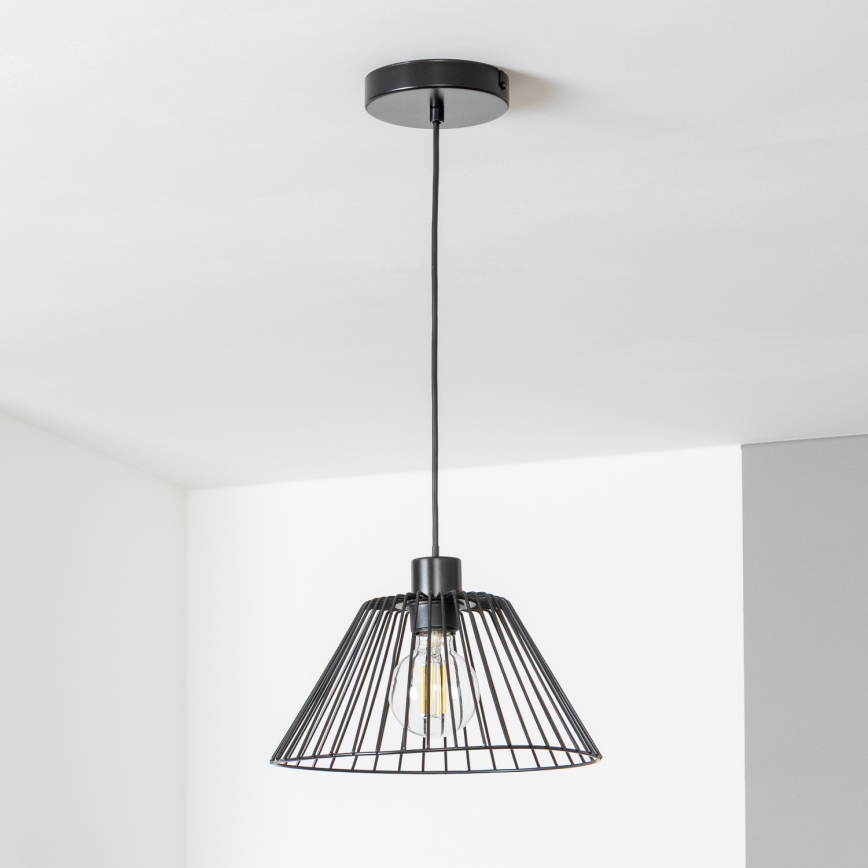 Brilagi - LED luster na lanku CERIA WIRE 1xE27/40W/230V priemer 30 cm čierna