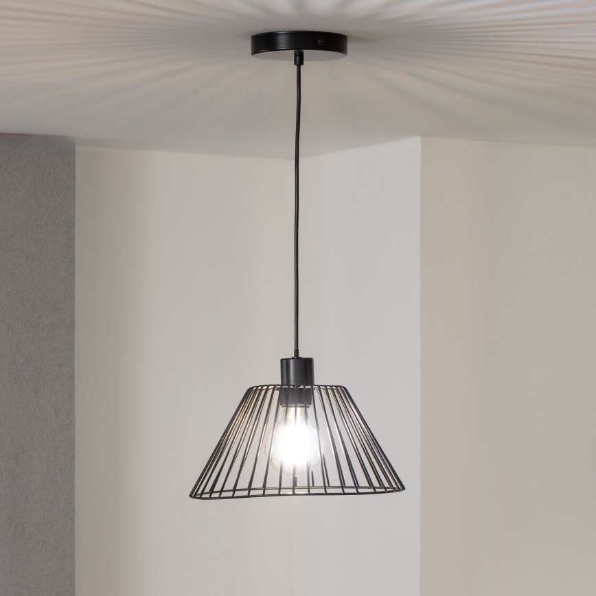 Brilagi - LED luster na lanku CERIA WIRE 1xE27/40W/230V priemer 30 cm čierna
