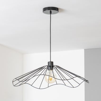 Brilagi - LED luster na lanku CERIA WIRE 1xE27/40W/230V priemer 60 cm čierna