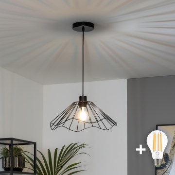 Brilagi - LED luster na lanku CERIA WIRE 1xE27/40W/230V Ø 40 cm čierna