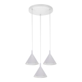 BRILAGI - LED Luster na lanku CONE TRIPLE ROUND 3xGX53/15W/230V biela