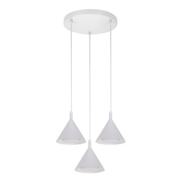BRILAGI - LED Luster na lanku CONE TRIPLE ROUND 3xGX53/15W/230V biela