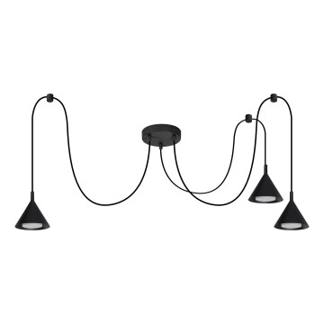 BRILAGI - LED Luster na lanku CONE TRIPLE SPIDER 3xGX53/15W/230V čierna