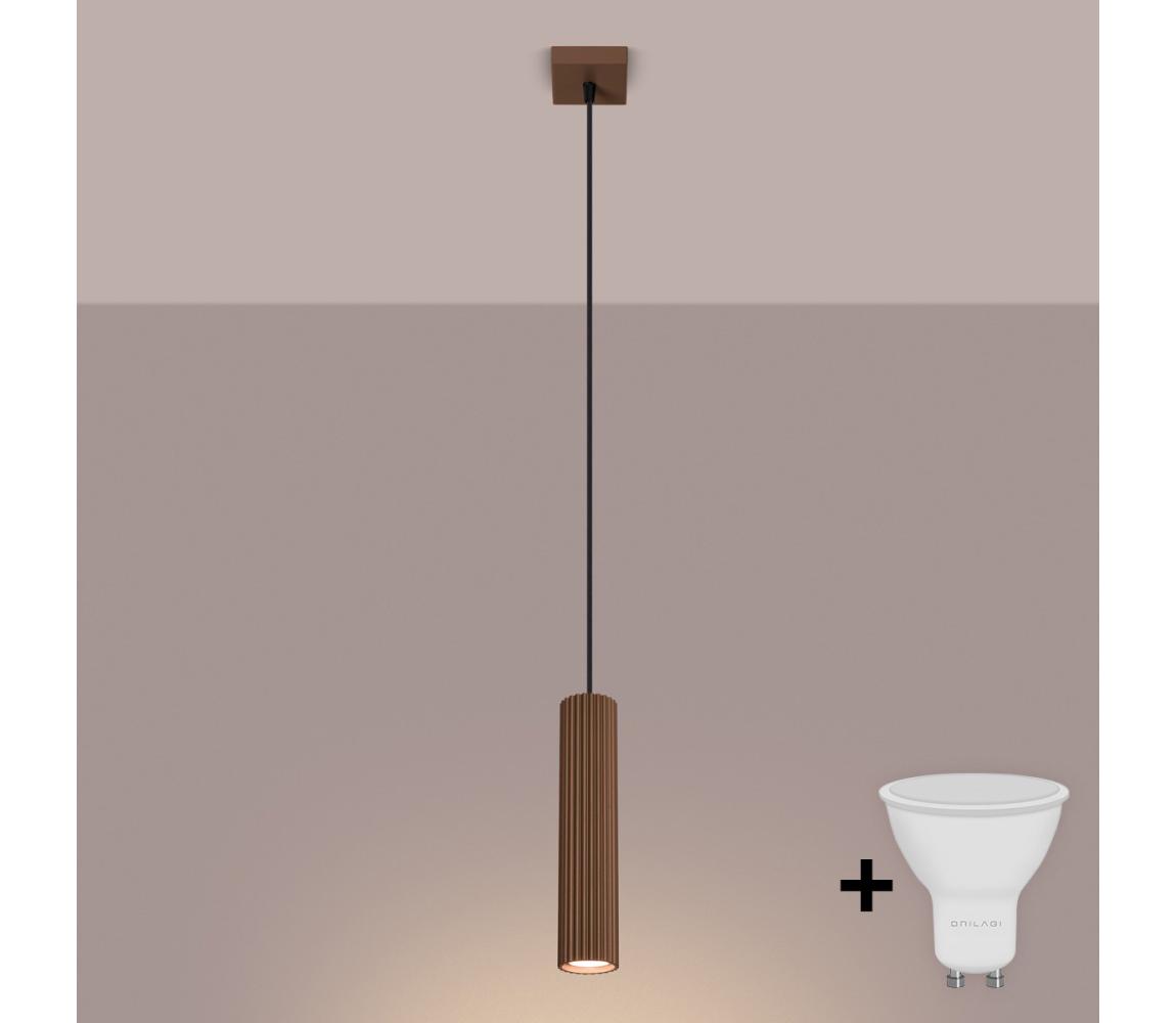 Brilagi - LED luster na lanku CRESTO 1xGU10/10W/230V hnedý BR.1957