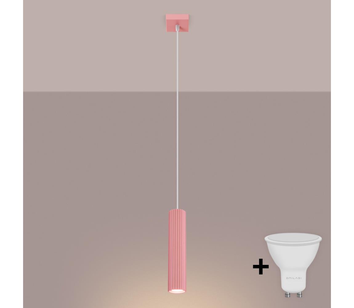 Brilagi - LED luster na lanku CRESTO 1xGU10/10W/230V ružová BR.1931