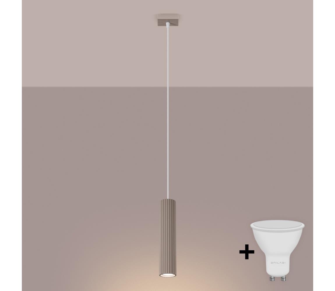 Brilagi - LED luster na lanku CRESTO 1xGU10/10W/230V taupe BR.1759