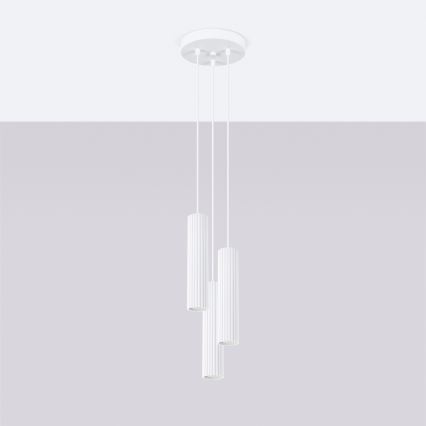 Brilagi - LED luster na lanku CRESTO 3xGU10/10W/230V biely