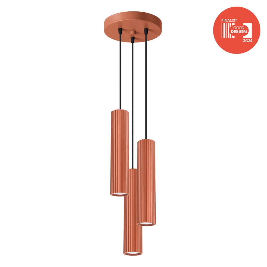 Brilagi - LED luster na lanku CRESTO 3xGU10/10W/230V červený