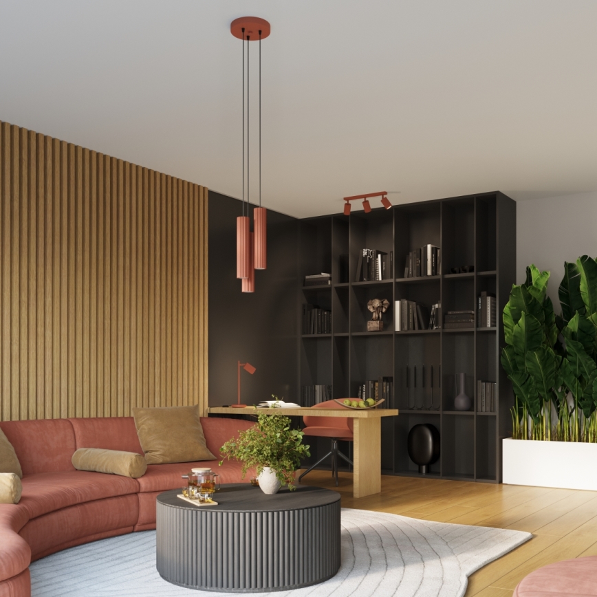 Brilagi - LED luster na lanku CRESTO 3xGU10/10W/230V červený