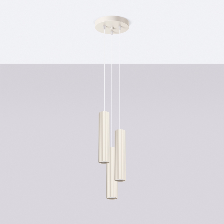 Brilagi - LED luster na lanku CRESTO 3xGU10/10W/230V krémový