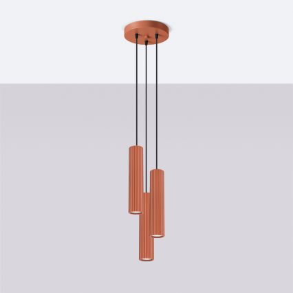 BRILAGI - LED luster na lanku CRESTO 3xGU10/10W/230V oranžová