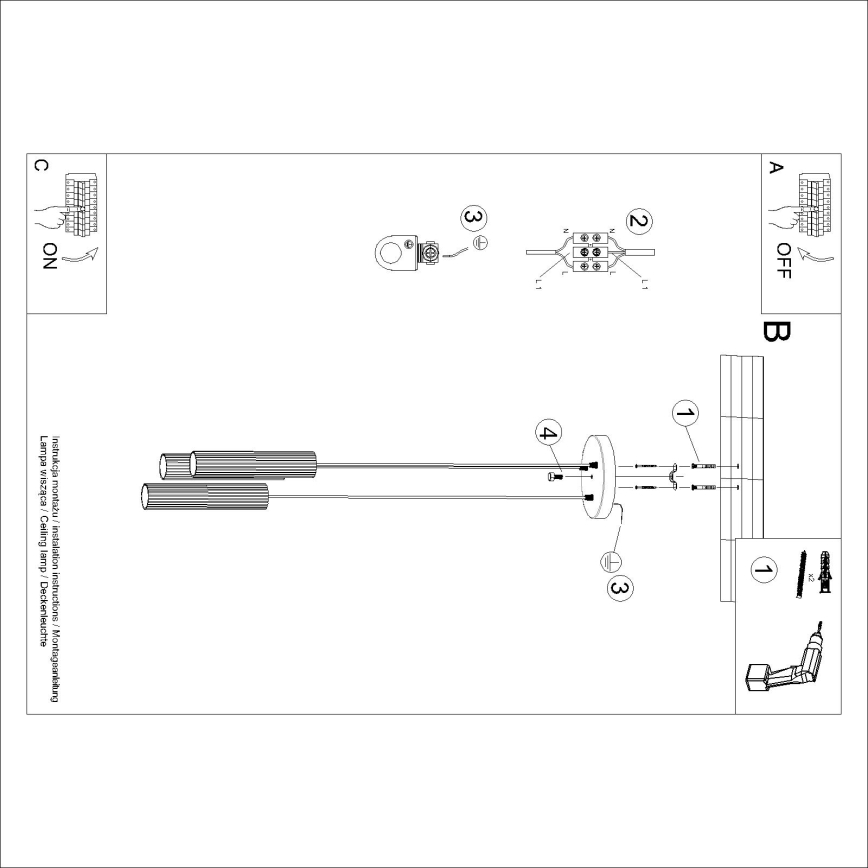 BRILAGI - LED luster na lanku CRESTO 3xGU10/10W/230V oranžová