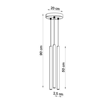 Brilagi -  LED Luster na lanku DRIFA 3xG9/4W/230V čierna